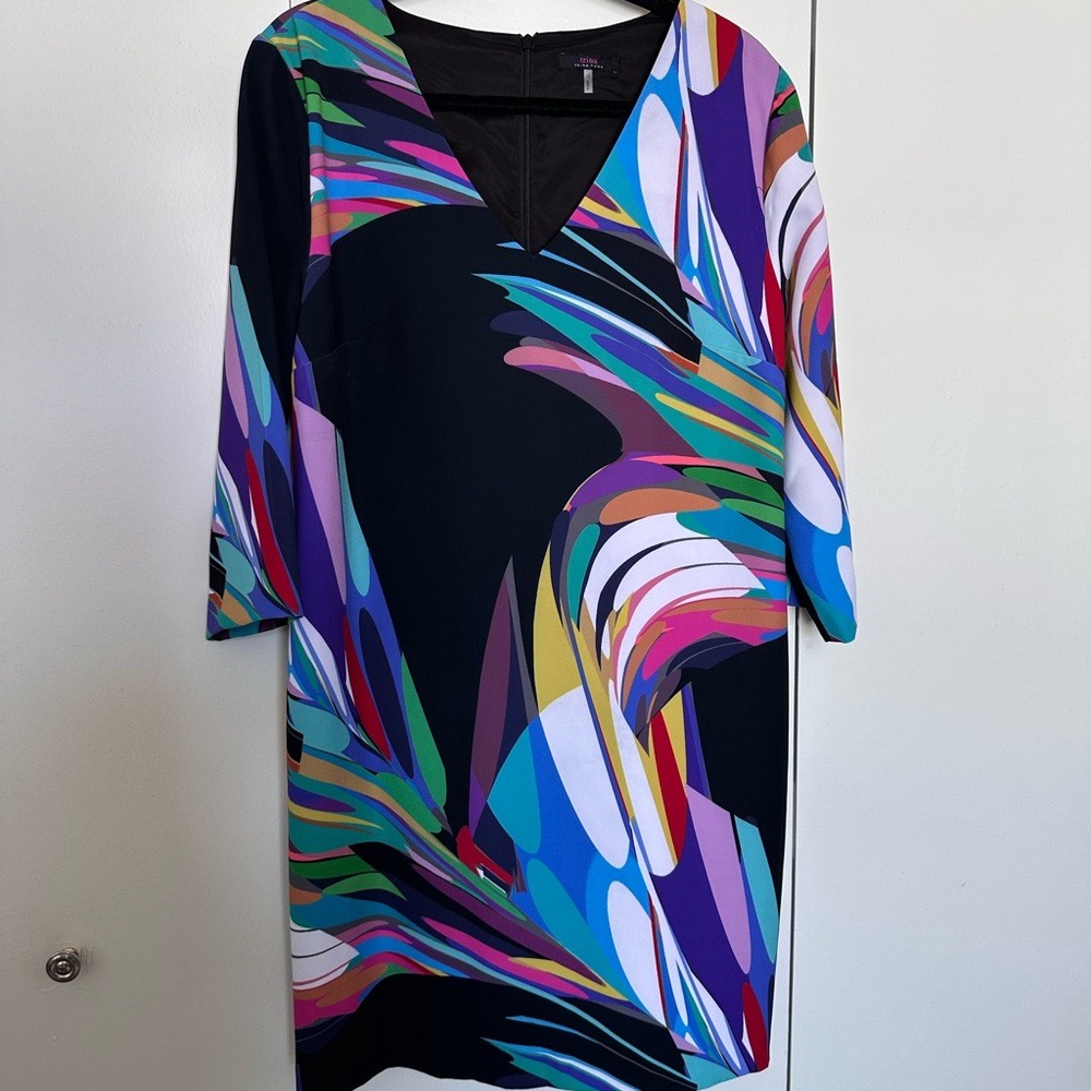Trina Turk Multicolor Sheath Dress with Multicolor Design Size 12